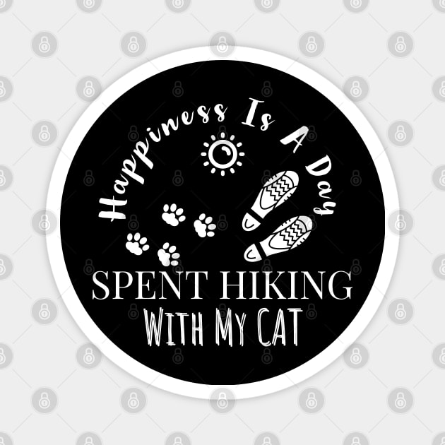 Happiness Is A Day Spent Hiking With My Cat Magnet by kooicat